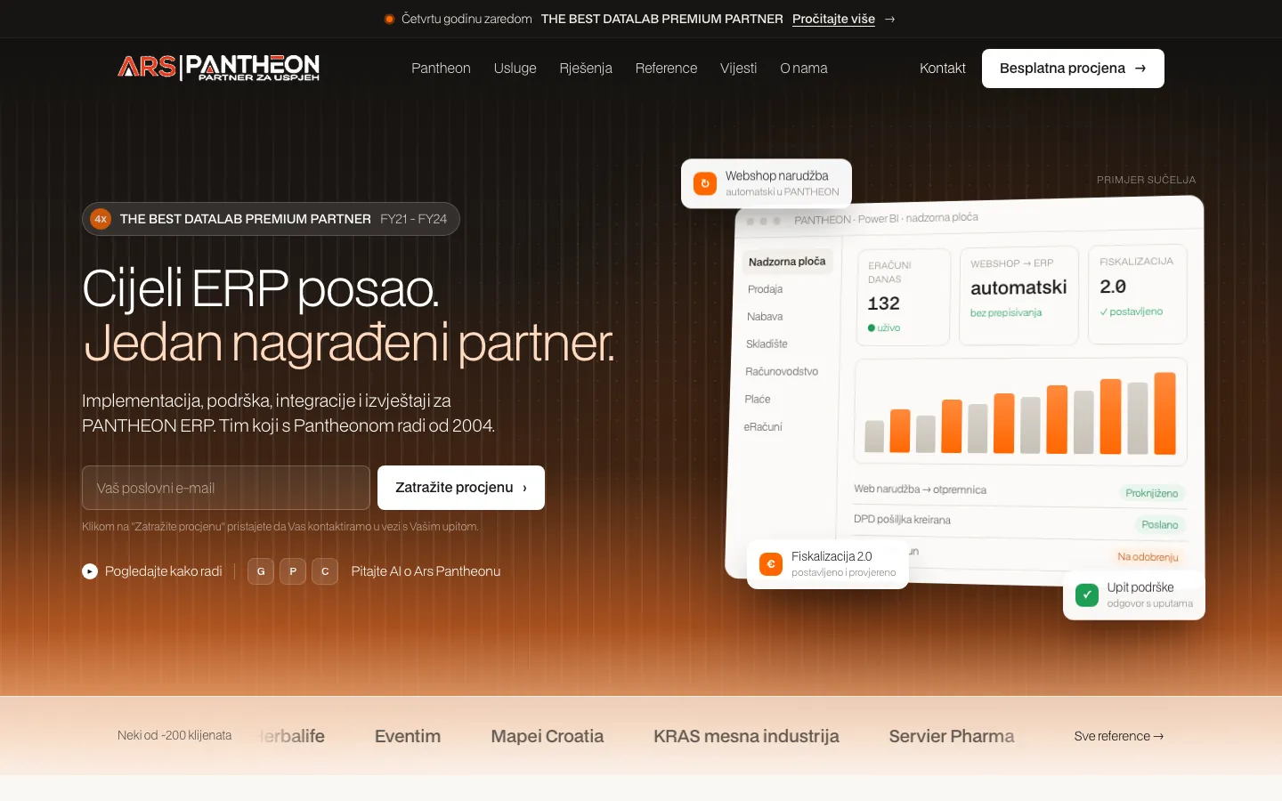 Ars Pantheon, web na računalu