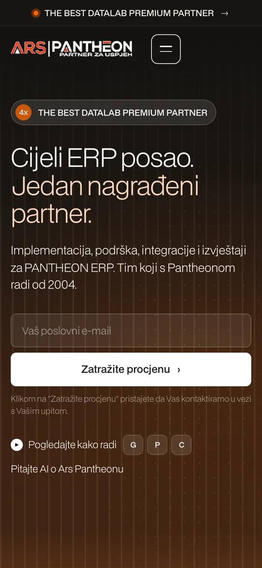 Ars Pantheon, web na mobitelu