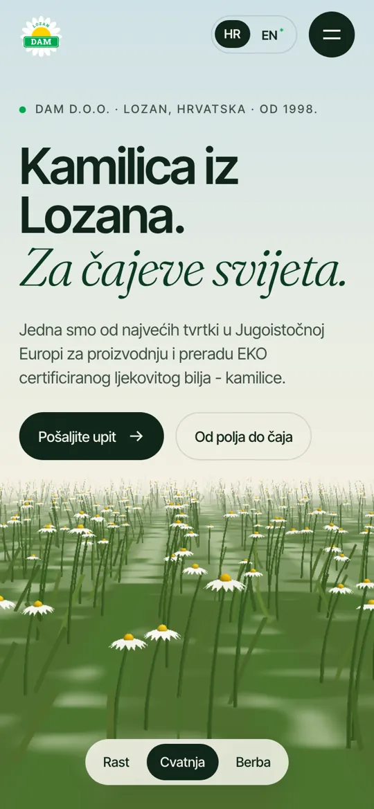 DAM d.o.o., web na mobitelu