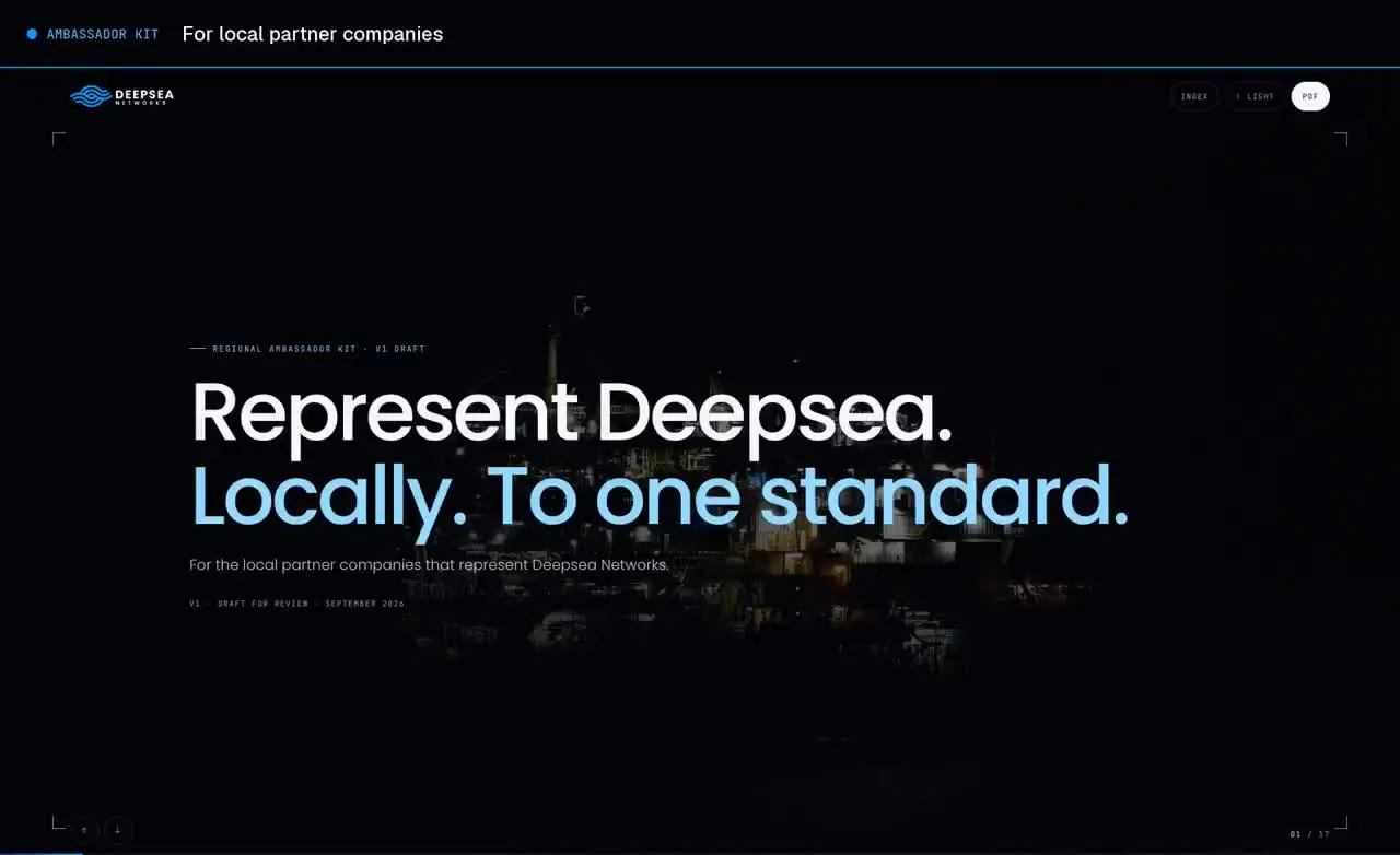 Deepsea Networks, ambassador kit i brend u primjeni
