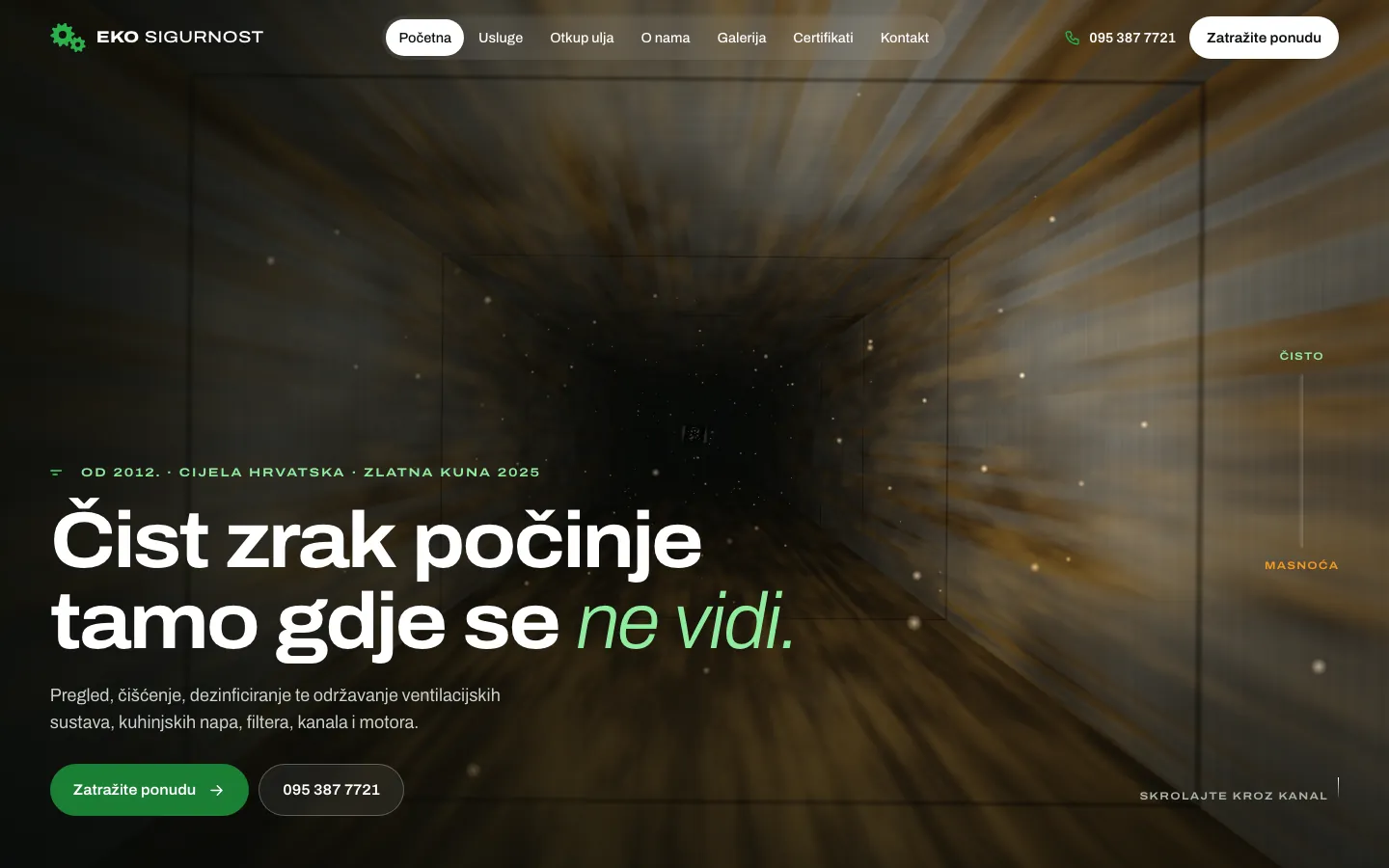 Eko Sigurnost, web na računalu
