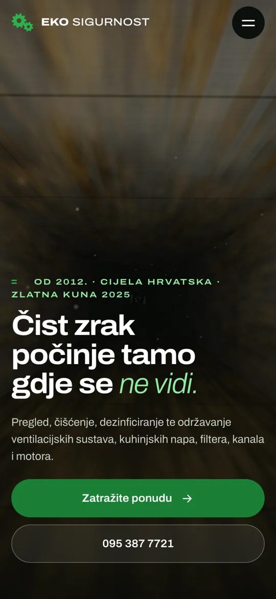 Eko Sigurnost, web na mobitelu