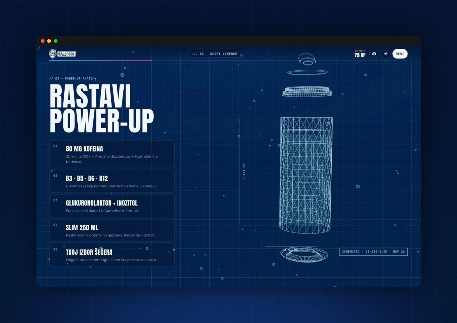 GameBoost Energy, web koji se igra