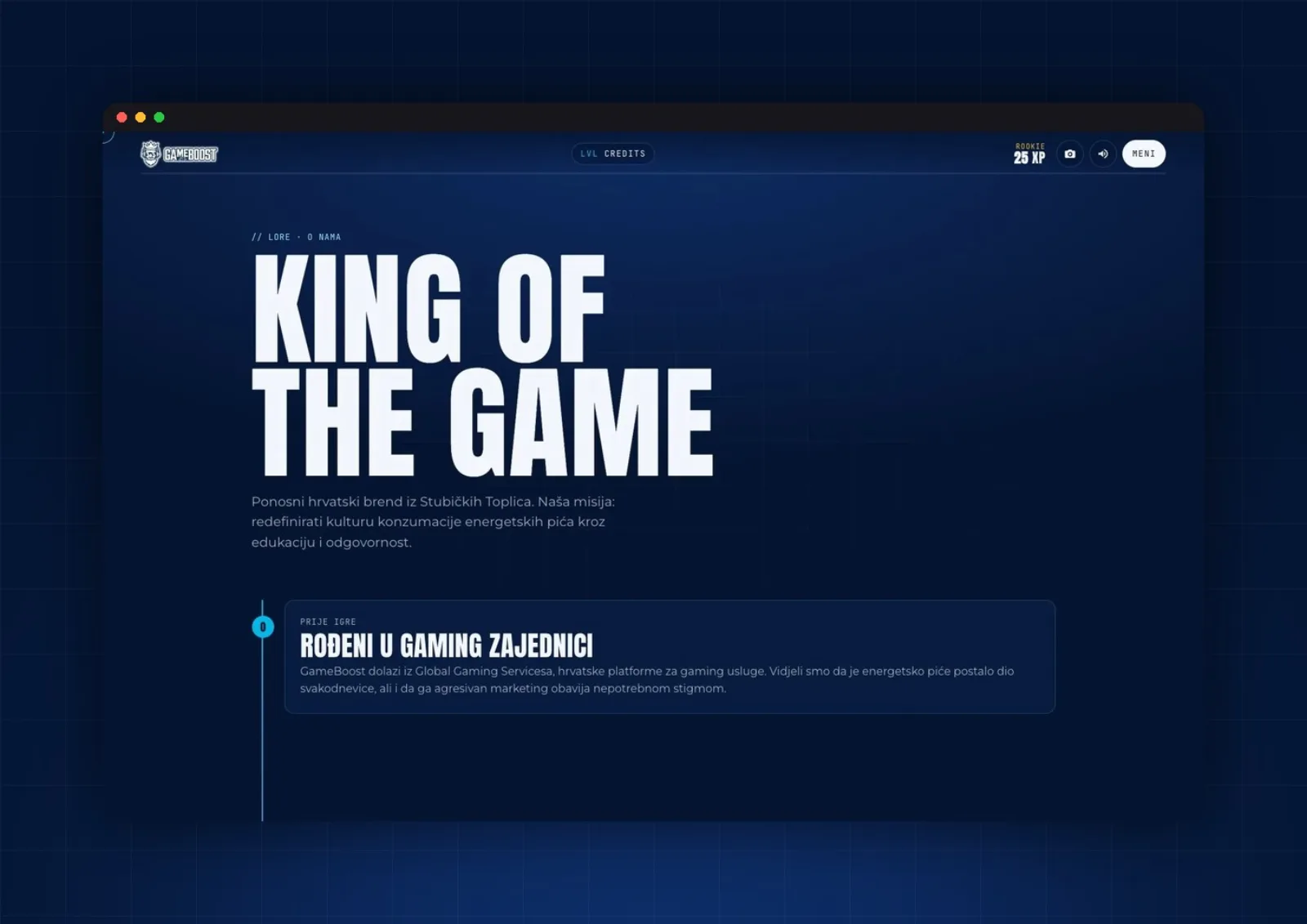 GameBoost Energy, web koji se igra