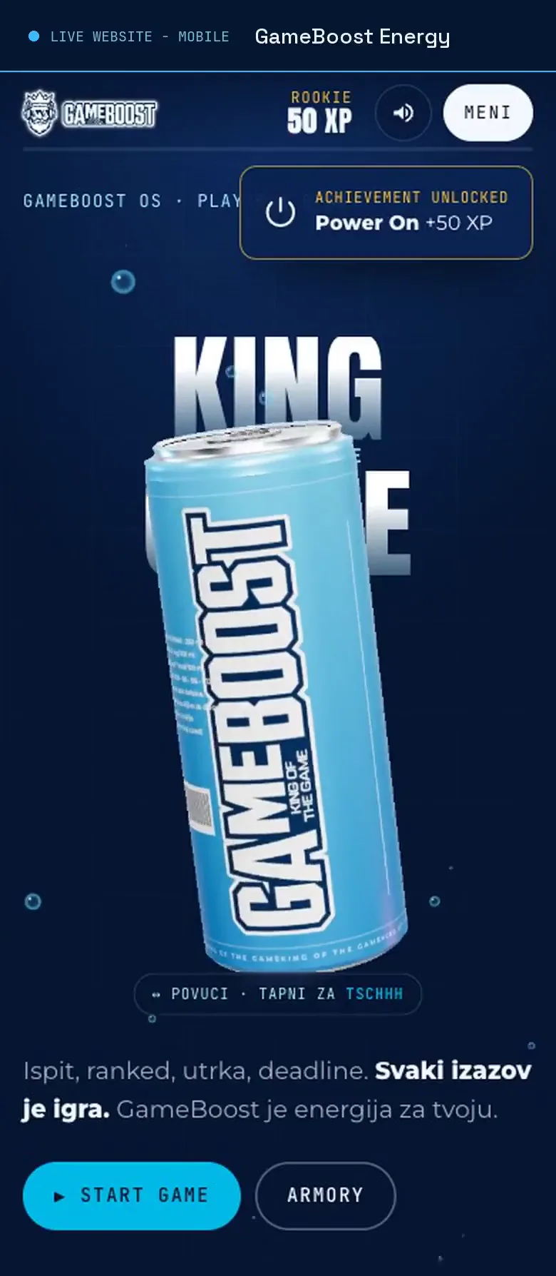 GameBoost Energy, na mobitelu