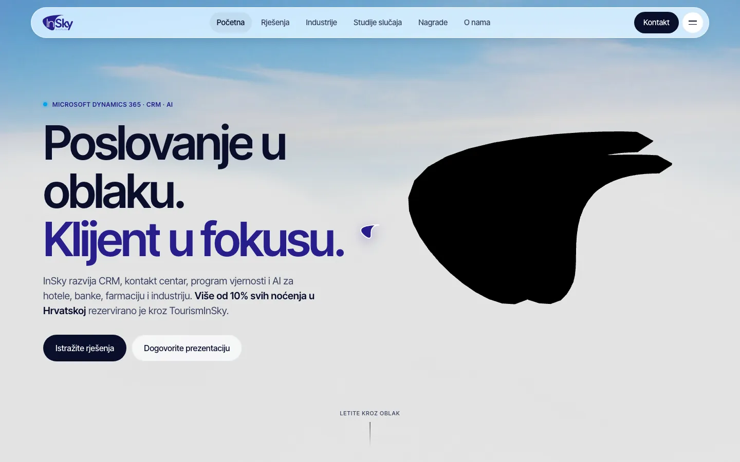 InSky Solutions, web na računalu