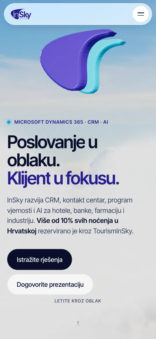 InSky Solutions, web na mobitelu