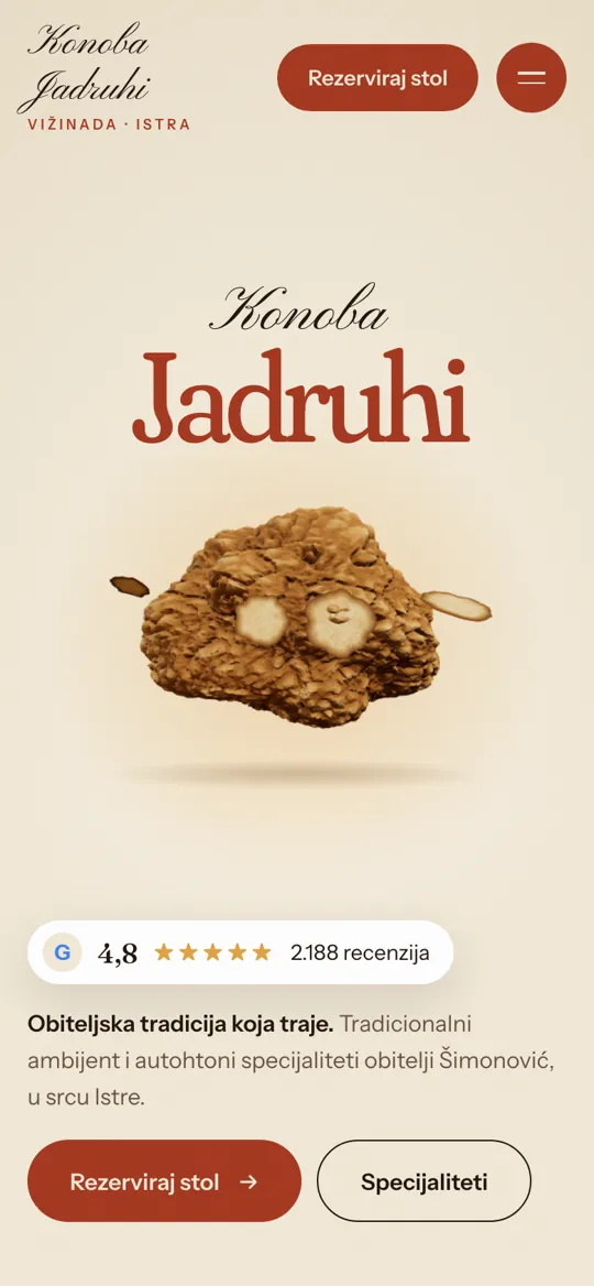 Konoba Jadruhi, web na mobitelu