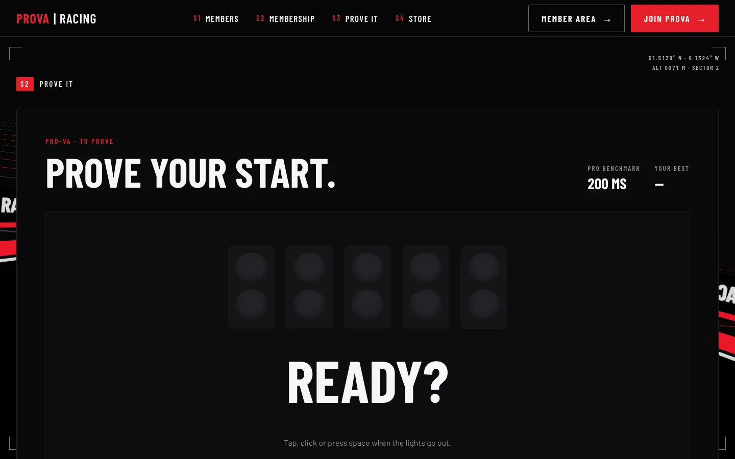 Prova Racing, članstvo i prove your start