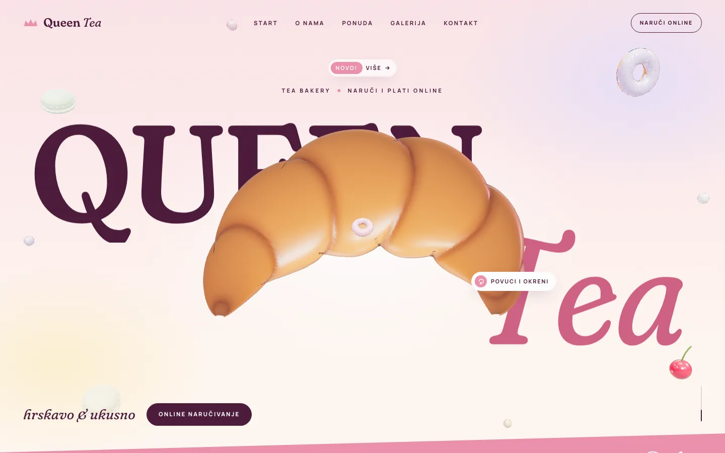 Queen Tea, web na računalu