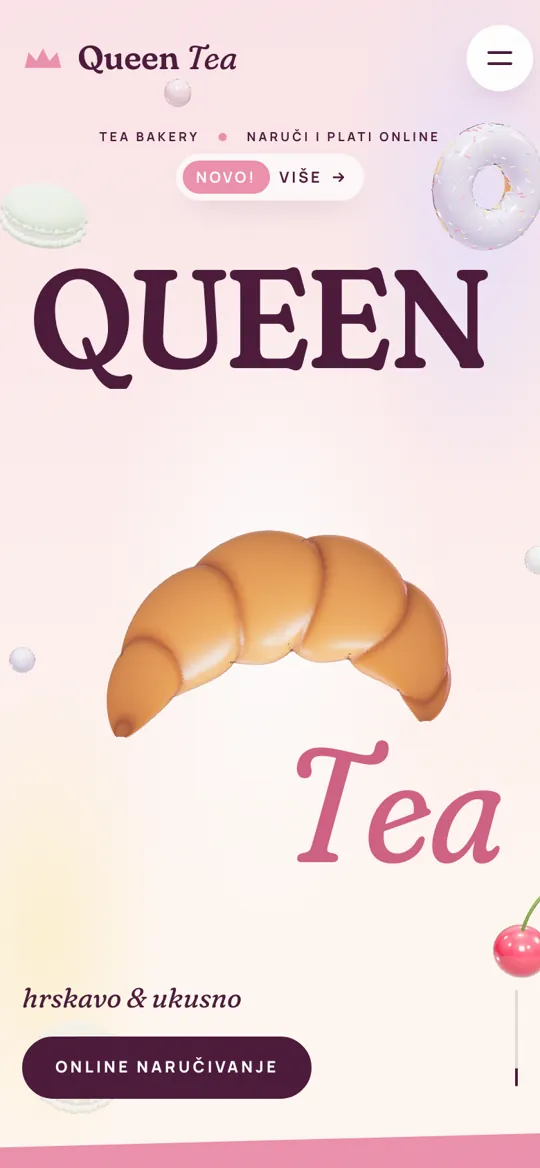 Queen Tea, web na mobitelu