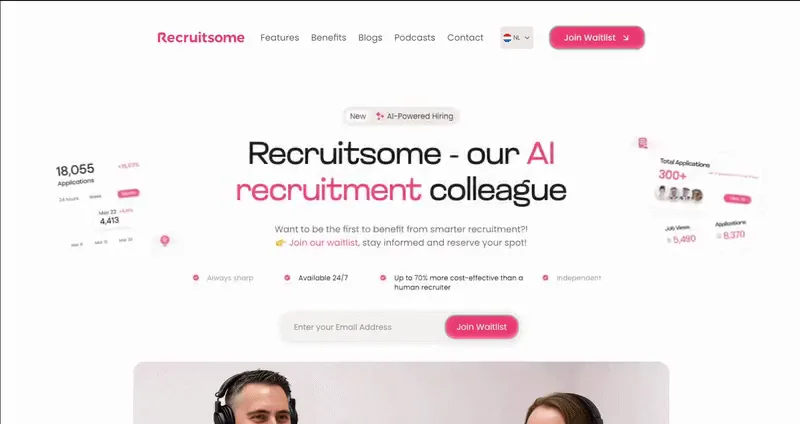 Recruitsome, framer web stranica