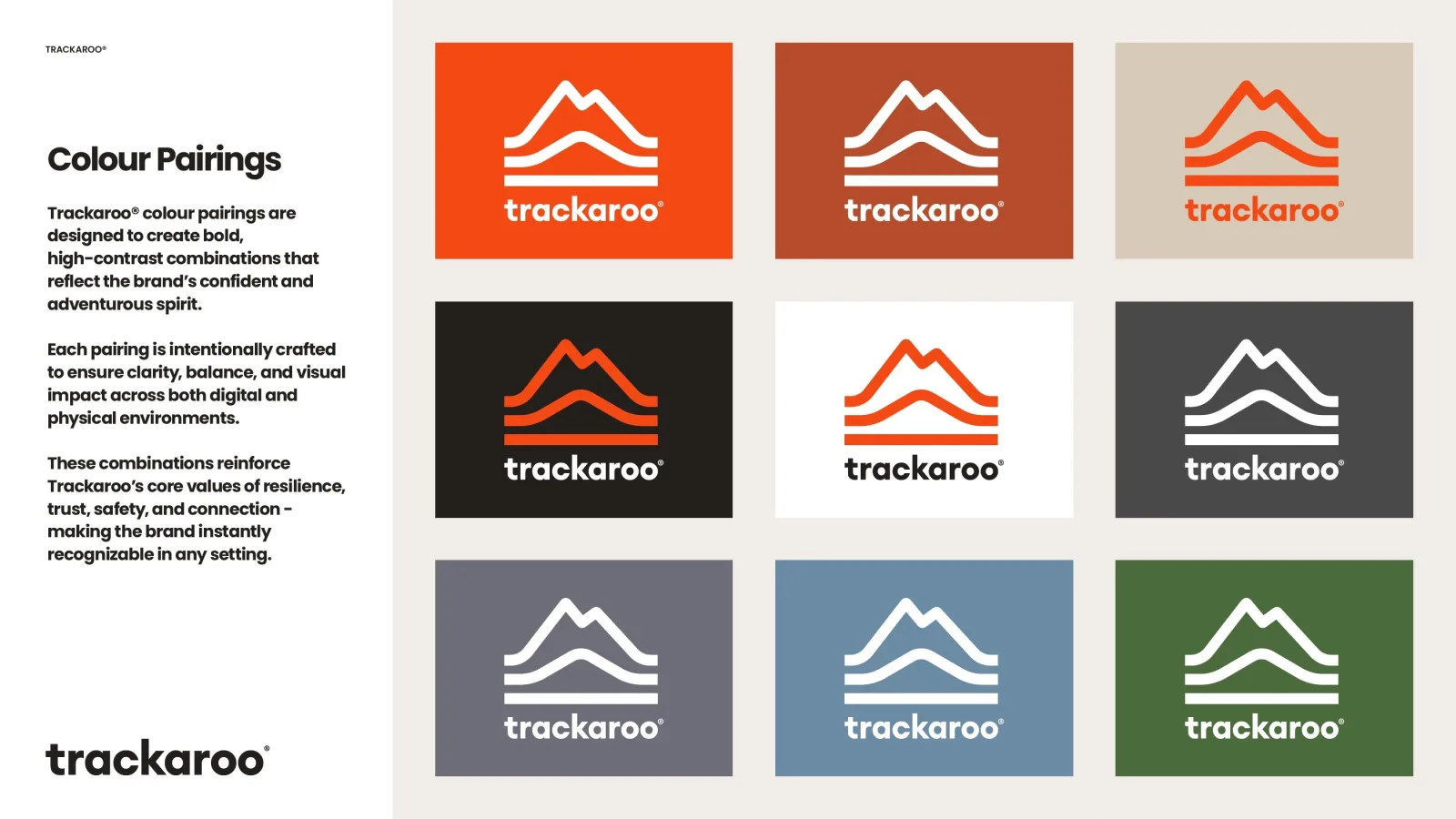Trackaroo, knjiga grafičkih standarda