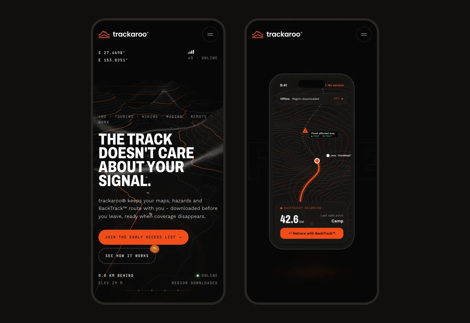 Trackaroo, na mobitelu