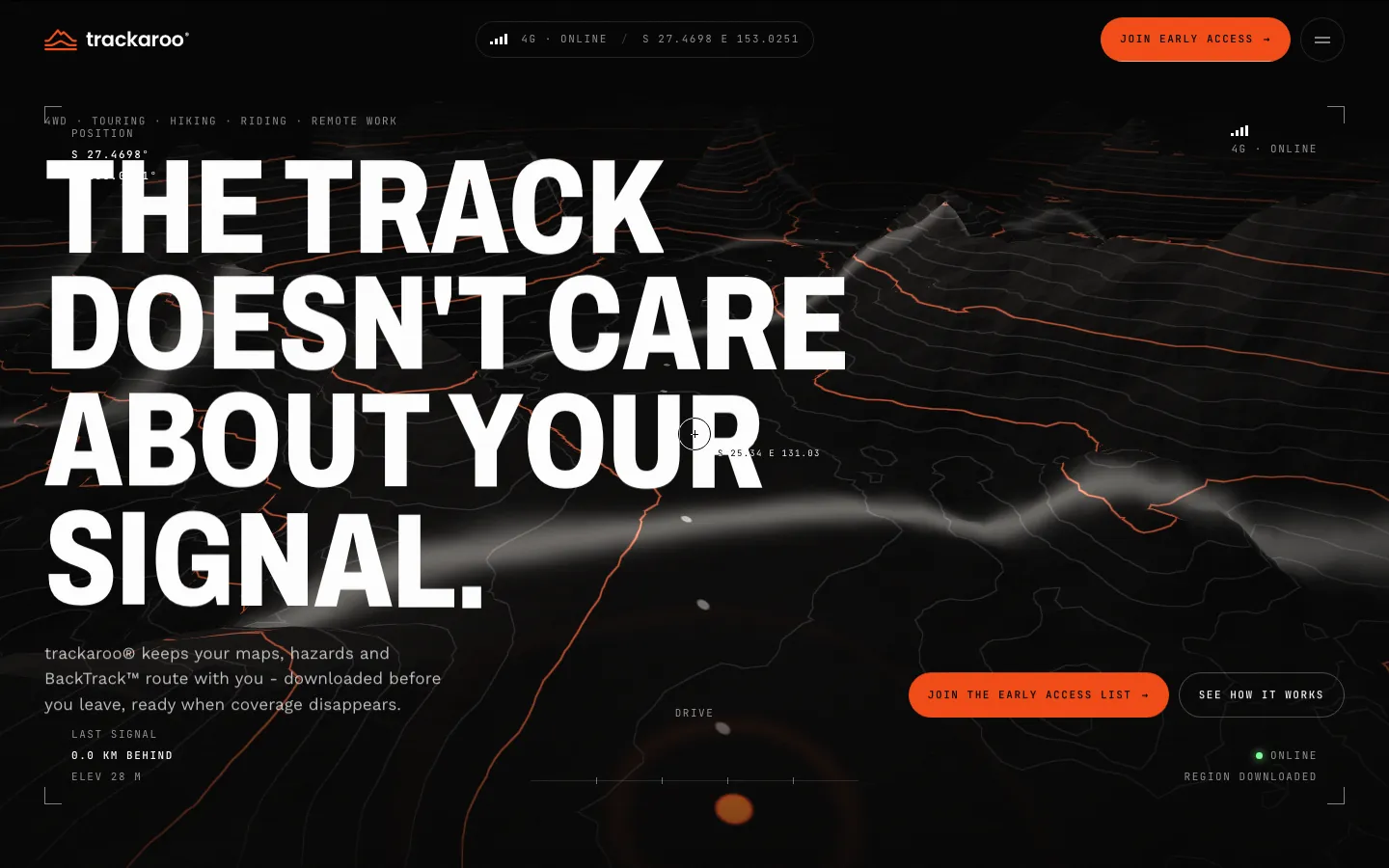 Trackaroo, web na računalu