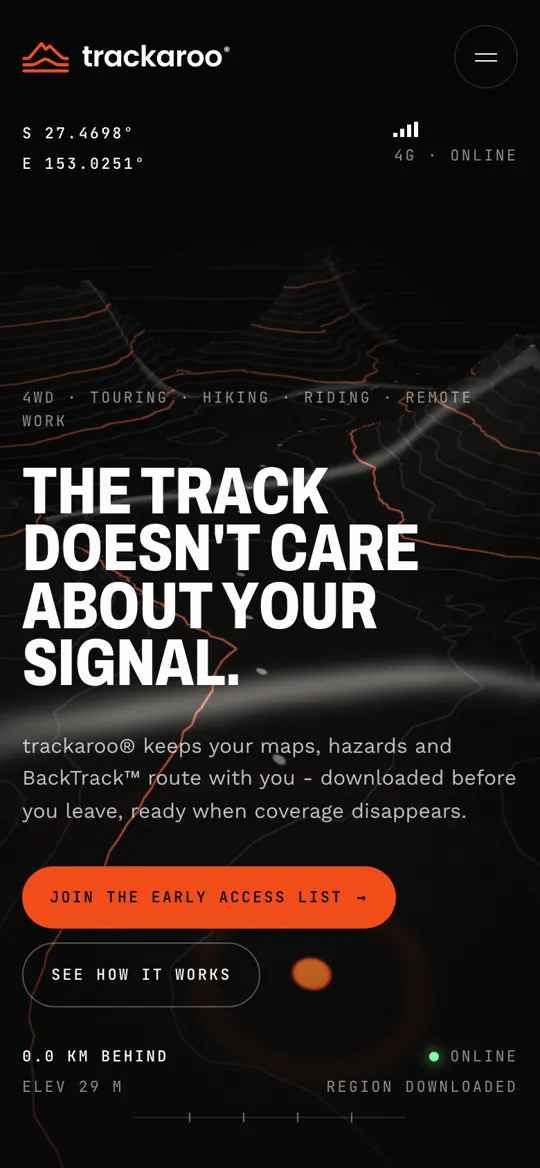 Trackaroo, web na mobitelu
