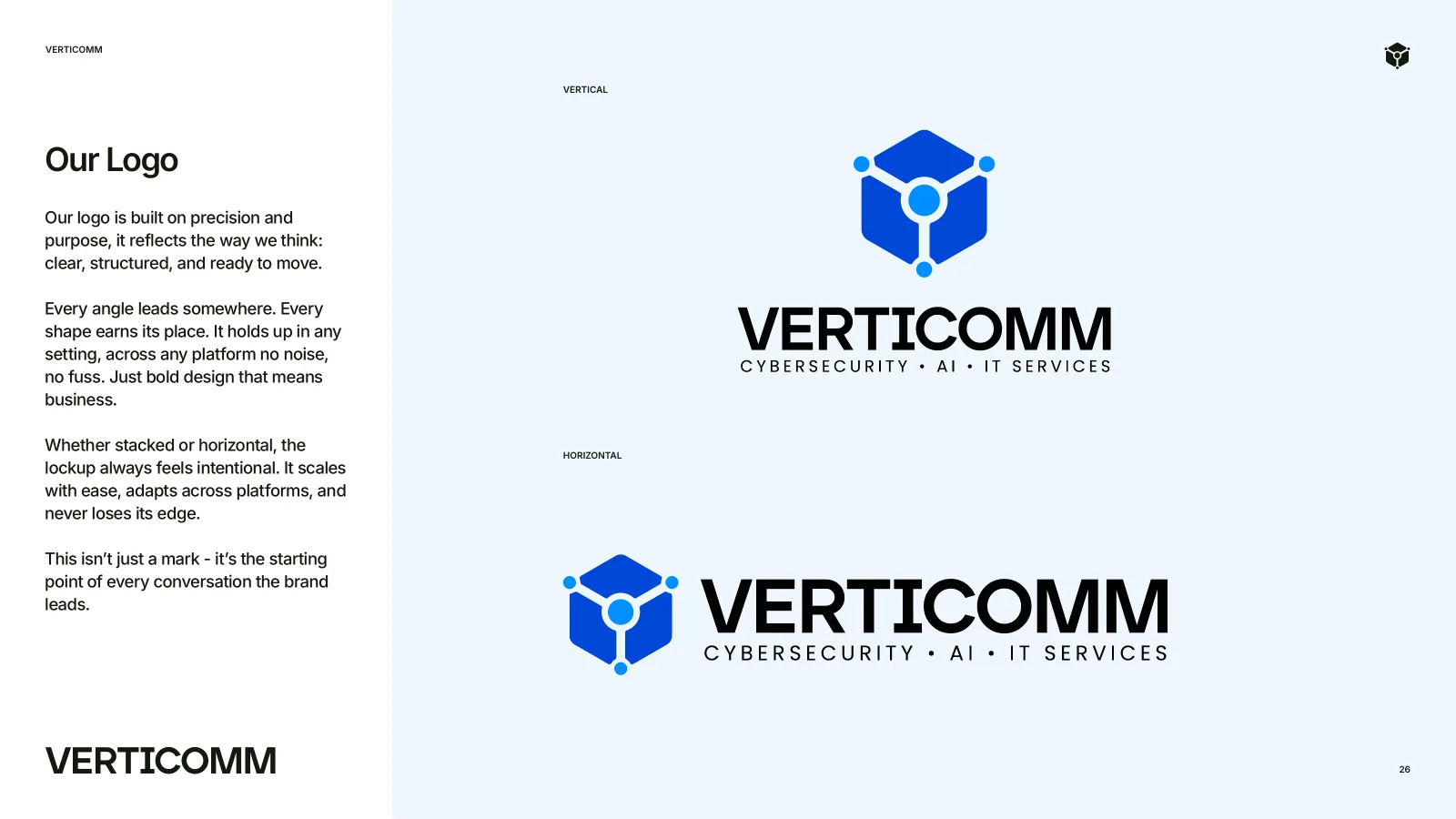 Verticomm, logotip