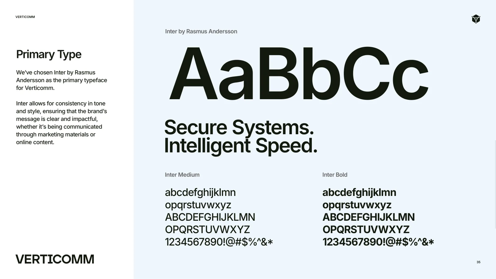 Verticomm, iz knjige grafičkih standarda