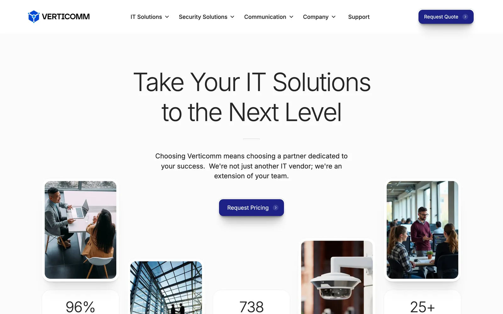 Verticomm, web na računalu