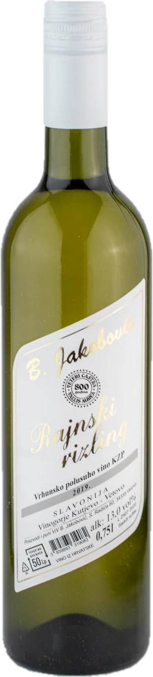 Rajnski rizling, boca Vinarije Jakobović