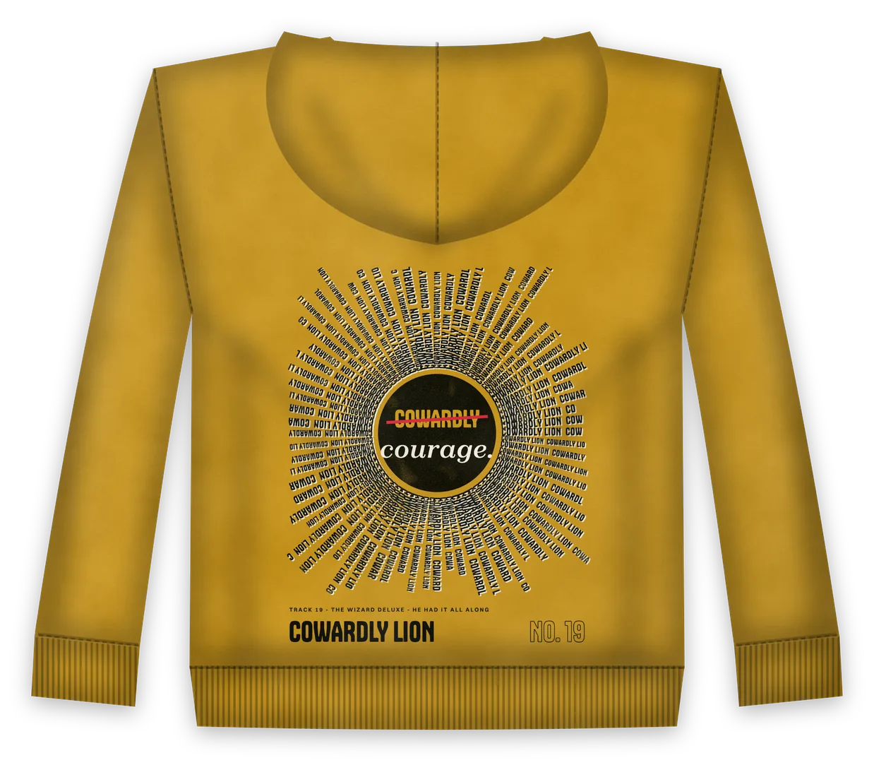 Cowardly Lion Hoodie back