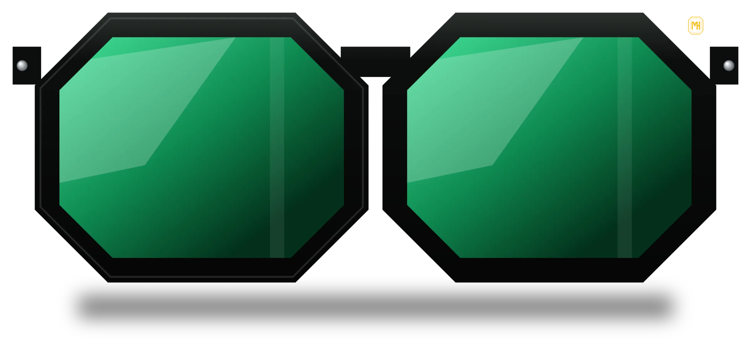 Green Lens Shades front